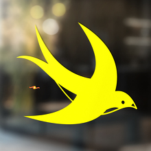 Flying Swallow Silhouette Universal Vinyl Decal Sticker_4