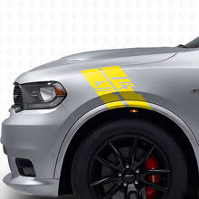 Custom Side Fender Hash Stripe Vinyl Decal Kit for Dodge Durango 2009-2020 _6