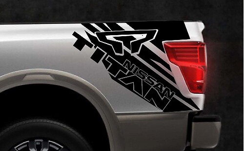 Titan Logo Rear Side Graphic Vinyl Decal Kit for Nissan Titan 2015-2018