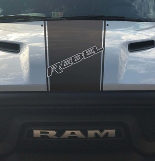 Dodge Ram Rebel Hemi 5.7 L vinyl decal sticker hood racing stripe, factory style 2023