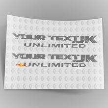 Custom Text Distressed Style Side Vinyl Decal Sticker for Jeep Wrangler_2
