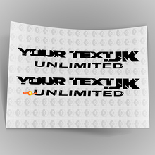 Custom Text Distressed Style Side Vinyl Decal Sticker for Jeep Wrangler_3