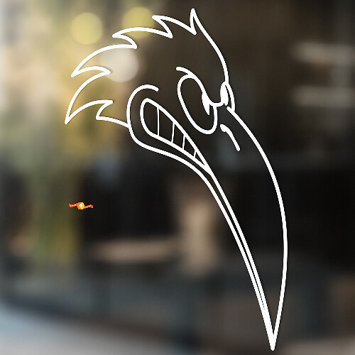 Angry Woodpecker Universal Vinyl Decal Sticker