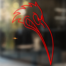 Angry Woodpecker Universal Vinyl Decal Sticker_2
