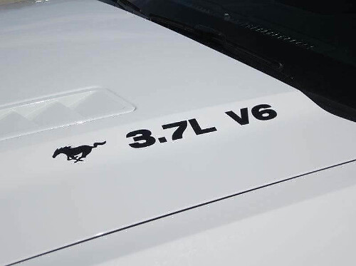 3.7 V6 Mustang Bonnet Vinyl Decals for Musclecar 2011-2014