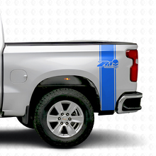Z71 Punisher Skull Rear Side Stripes Vinyl Decals Kit for Chevy/GMC Pickup Truck_2