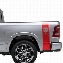 RAM Logo Rear Side Stripes Vinyl Decal For Dodge Ram 1500-3500 _3