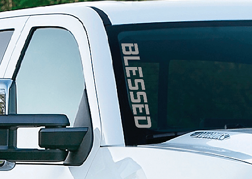 Blessed Lettering Windscreen Vinyl Decal Sticker For Chevy Ford PS27