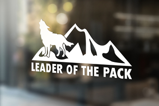 Leader of the pack mountain vinyl sticker decal Fits any hood Jeep off road