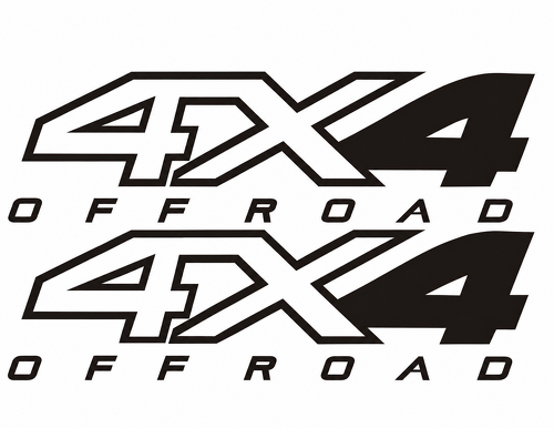 4X4 OFF ROAD Pair Bedside Vinyl Decal Sticker for Ford F-250