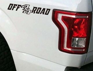 4x4 Off Road Truck Bed Decal Set GLOSS BLACK for Ford F-150 and Super Duty