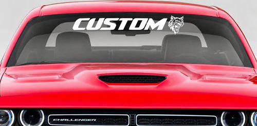 CUSTOM Cat Banner Windshield Vinyl Decal Sticker for Dodge Challenger Hellcat