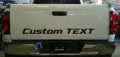 Custom TEXT Tailgate Lettering Tailgate Vinyl Decal Sticker for Dodge Ram 1500
