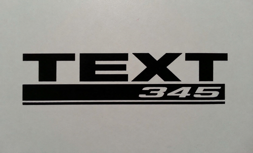 345 Hemi Style Custom TEXT 5.7L Graphic Universal Vinyl Decal Sticker for Dodge Challenger