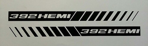 392 Hemi Strobe Stripes Hood Vinyl Decal Sticker for Dodge Charger