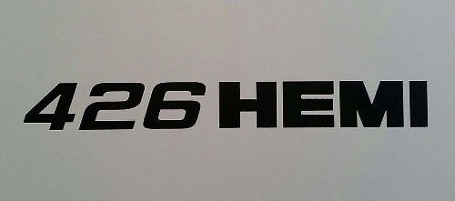 426 HEMI R/T Vinyl Decal for Dodge Challenger Charger Plymouth Cuda Demon