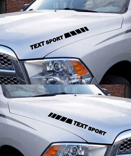 Custom Text Sport Hood Racing Stripes Vinyl Stickers Rebel 2022 for Dodge Ram 1500 2500