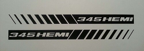 345 HEMI STROBE STRIPES ** HOOD Stickers Decals ** MOPAR * DODGE RAM 5.7 CHARGER SRT8
