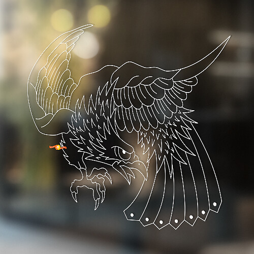 Attacking Eagle Universal Vinyl Decal Sticker