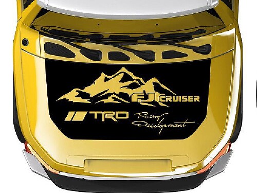 TRD Mountain Style Hood Vinyl Decal Sticker for Toyota FJ Cruiser