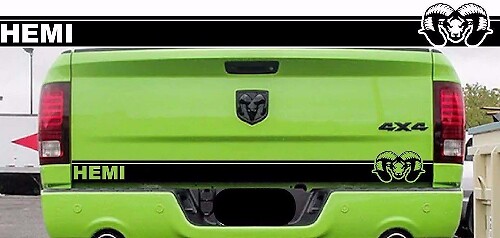 Skull Tailgate Stripe Vinyl Decal for Dodge Ram 1500 2009-2018