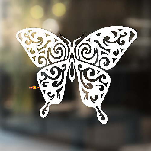 Openwork-style Butterfly Universal Vinyl Decal Sticker