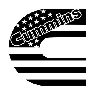 Dodge Cummins C American USA Flag Decal Sticker for Window, Truck, Yeti