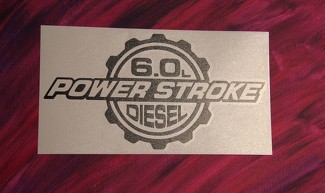 2x 6.0 Powerstroke Turbo Diesel Hood Window vinyl decal Sticker Super duty Ford