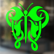 Butterfly Tribal Style Universal Vinyl Decal Sticker_3