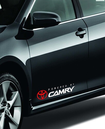 Powered by Camry Lower Door Side Vinyl Decal Kit for Toyota Camry