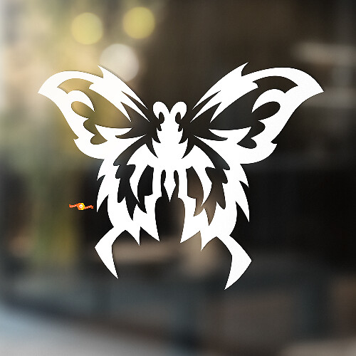 Butterfly with Sharp Lines Universal Vinyl Decal Sticker