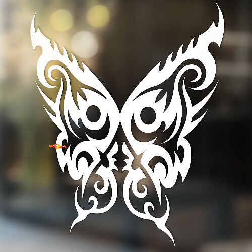 Fire Butterfly Universal Vinyl Decal Sticker