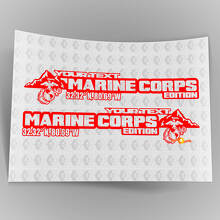 Custom Marine Corps Edition Side Hood Vinyl Decal Set for Jeep Wrangler_4