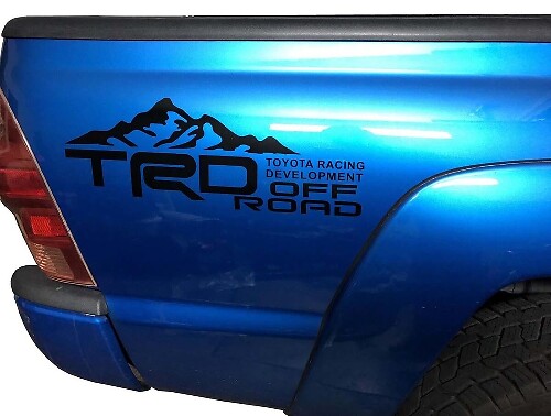 TRD Off Road Mountain Bed Side Vinyl Decal Set for Toyota Tacoma