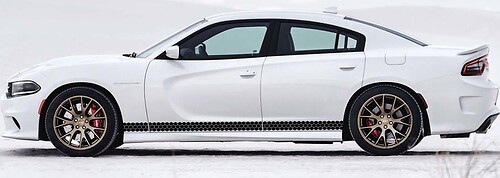 Honeycomb Style Stripes Side Vinyl Decal Sticker for Dodge Charger 2011-2018