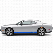 TXT Solid Rocker Stripe Pair Rocker Panel Vinyl Decal Sticker for Dodge Challenger 2009-2018_2