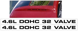 2003-2020 MUSTANG MACH 1 - 4.6L DOHC 32 VALVE - HOOD DECALS - TWO DECALS