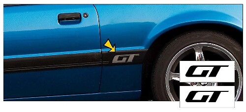 1985-86 Musclecarmodel - GT - QUARTER PANEL MOLDING INSERT - TWO Sticker Decal SET
