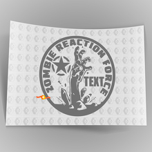 Pair of Jeep Decal Zombie Reaction Force Military Star JK JL Hood Side Stickers 2