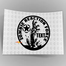 Zombie Reaction Force Military Star Hood Vinyl Decal Sticker for Jeep Wrangler_3