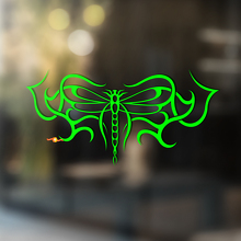 Moth in Tribal Style Universal Vinyl Decal Sticker_3
