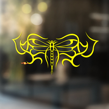 Moth in Tribal Style Universal Vinyl Decal Sticker_4