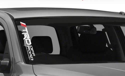 TRD Off Road Style Windscreen Vinyl Decal for Toyota Tacoma Tundra