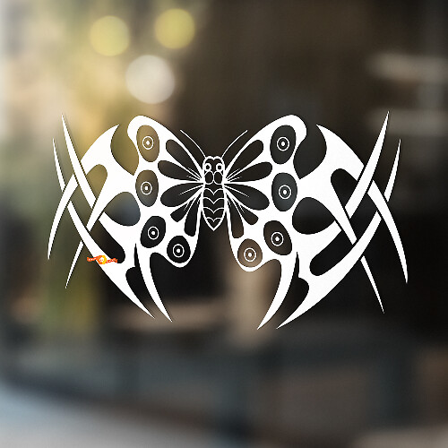 Moth with Sharp Wings Universal Vinyl Decal Sticker