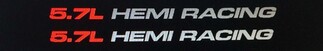(1) Pair Decals For 5.7L HEMI RACING Fits Dodge Ram V8 1500, 2500 17