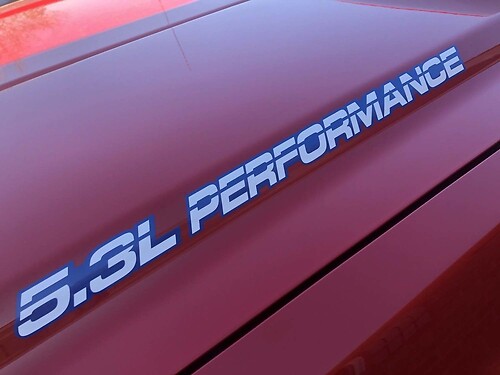 5.3L Performance Lettering Hood Vinyl Decal Sticker for GMC Sierra