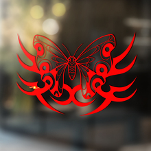 Butterfly with Sharp Wings Tribal Style Universal Vinyl Decal Sticker_2