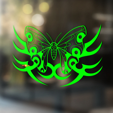 Butterfly with Sharp Wings Tribal Style Universal Vinyl Decal Sticker_3