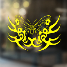 Butterfly with Sharp Wings Tribal Style Universal Vinyl Decal Sticker_4