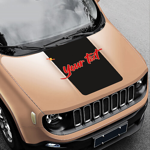 Jeep Renegade Custom Hood Blackout Vinyl Sticker Decal
